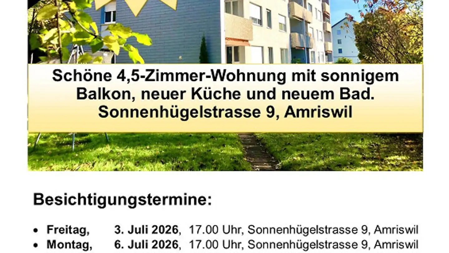 Appartement à louer - Sonnenhügelstrasse 9, 8580 Amriswil - Photo 2