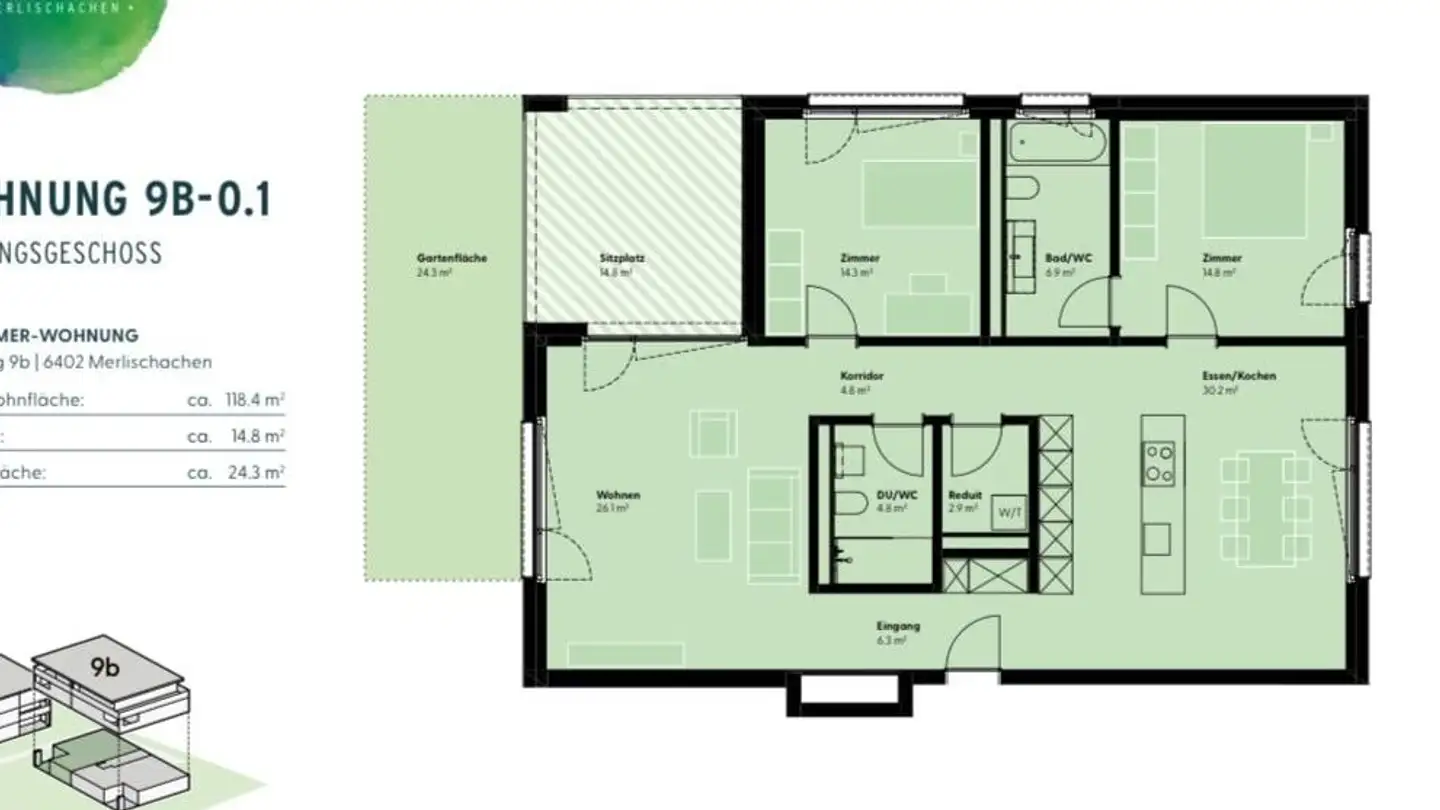 Appartement à louer - Burgweg 9b, 6402 Merlischachen