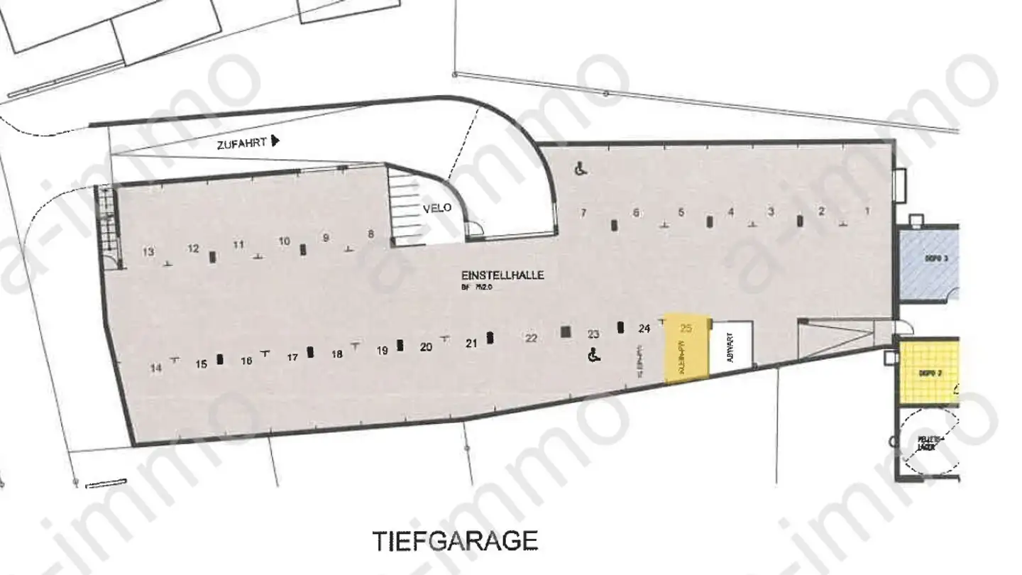 Tiefgaragenstellplatz mieten - Stumpenbachstrasse, 5734 Reinach AG