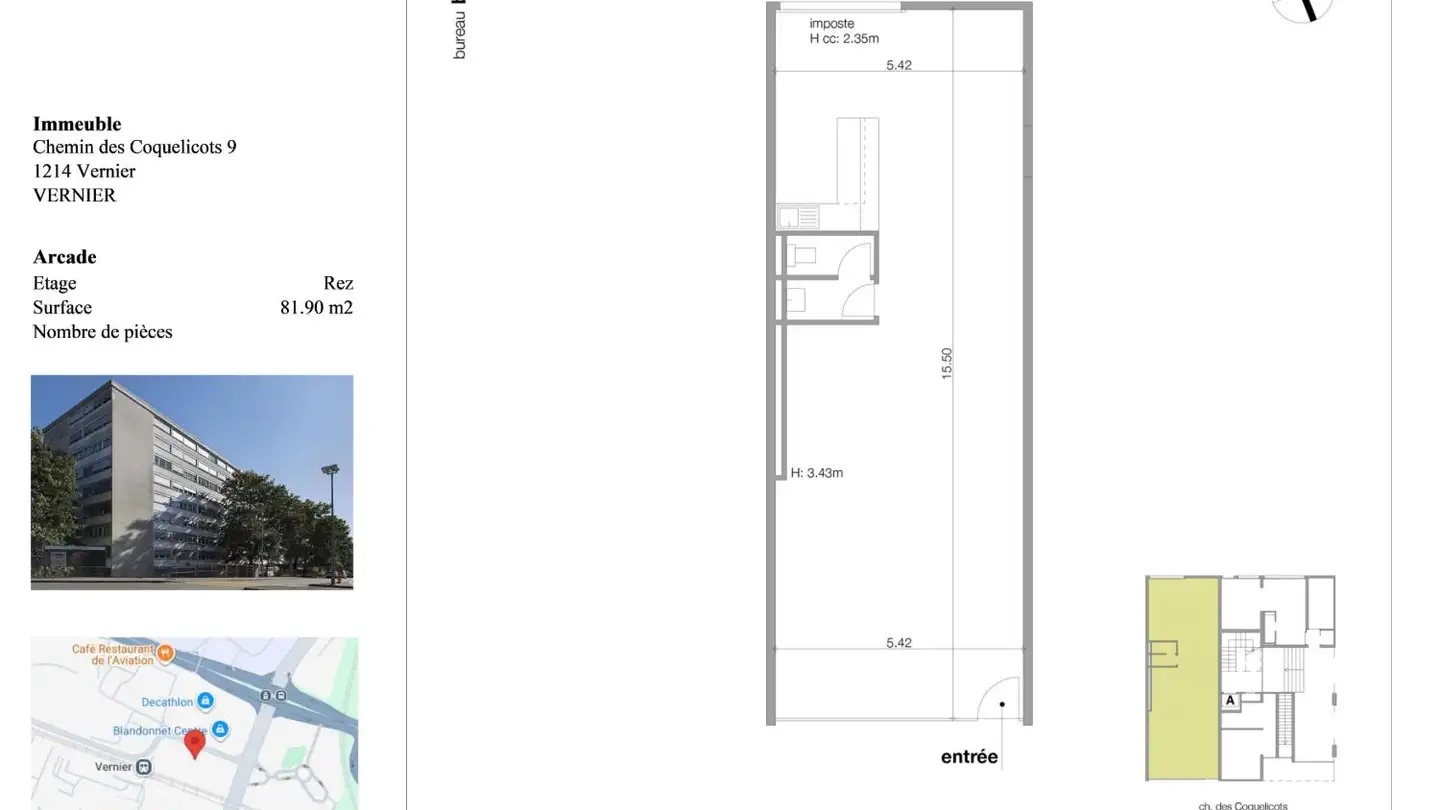 Arcade for rent - Chemin Des Coquelicots 9, 1214 Vernier