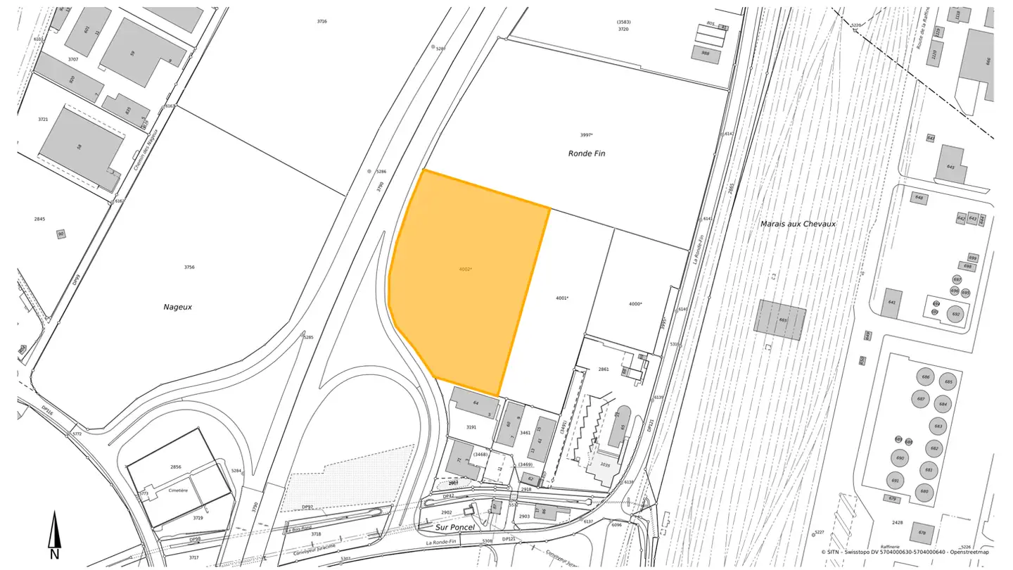 Terrain constructible à vendre - 2087 Cornaux NE