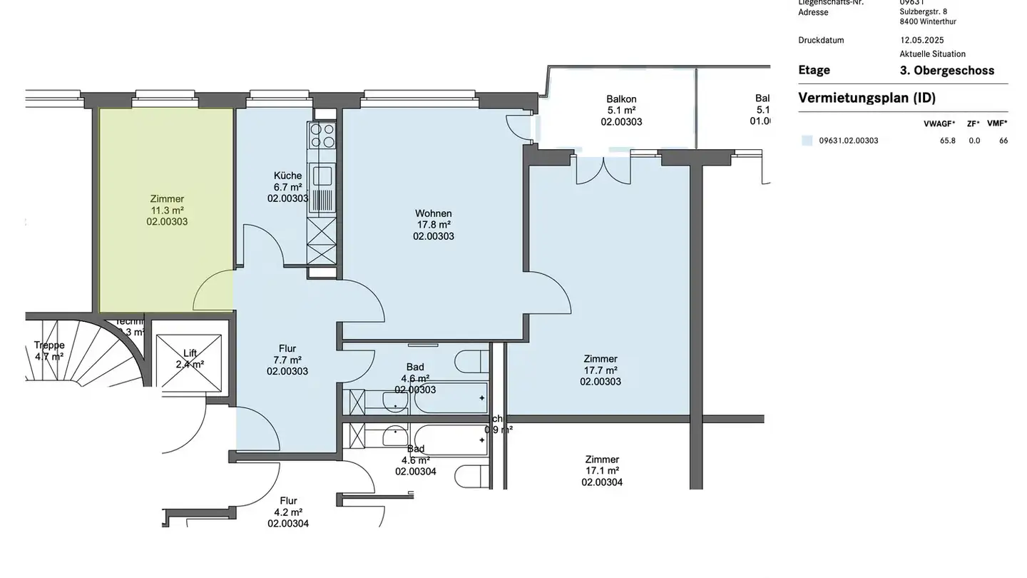 Appartamento in affitto - Sulzbergstrasse 8, 8400 Winterthur - Foto 3