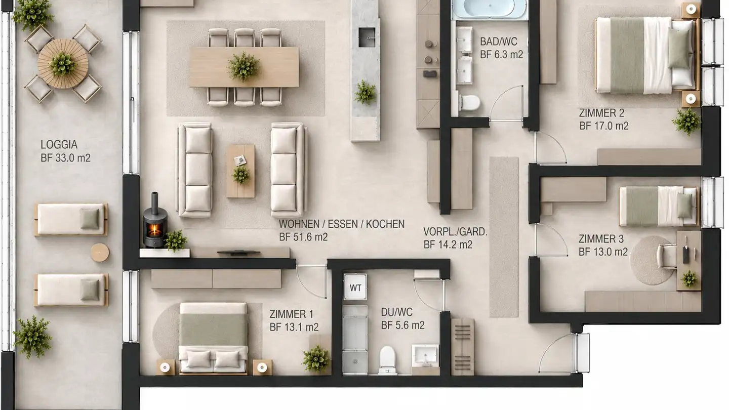 Wohnung mieten - Neunfornerstrasse 7, 8475 Ossingen - Foto 2