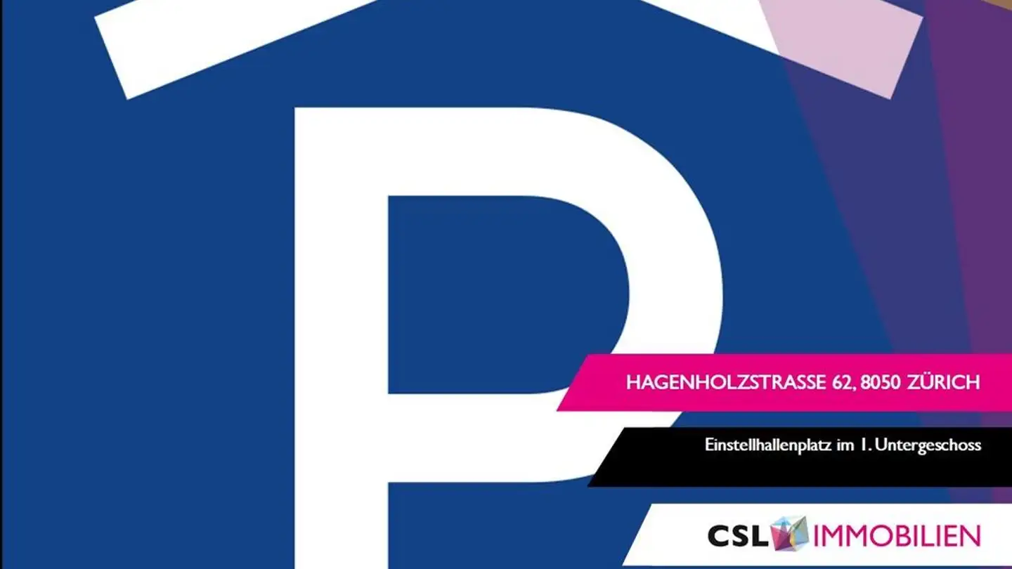Place de parking souterraine à louer - Hagenholzstrasse 62, 8050 Zürich