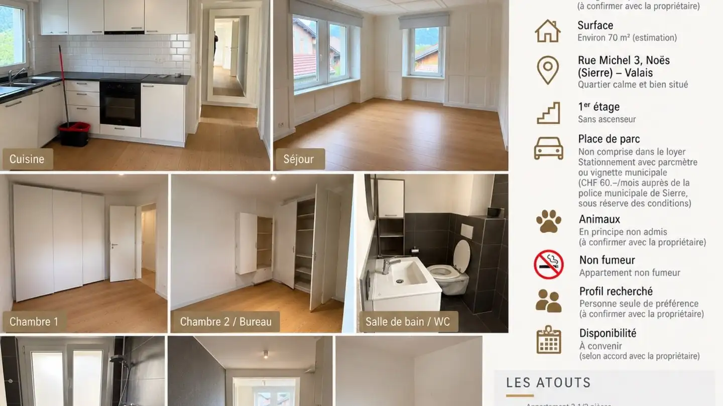 Appartamento in affitto - Rue Michel 3, 3976 Noës
