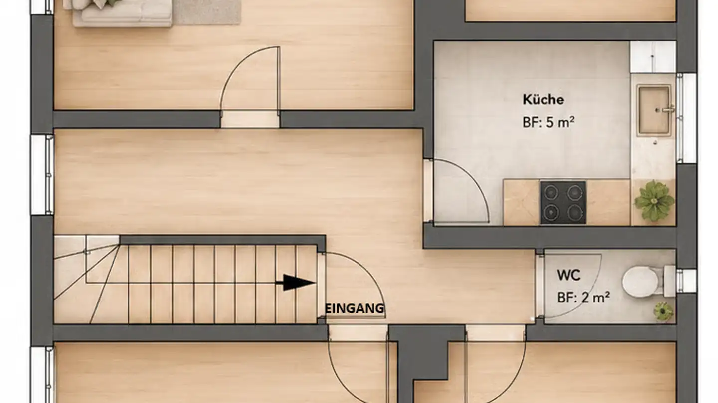 Duplex for rent - Gartenstrasse 5, 4562 Biberist - Photo 2