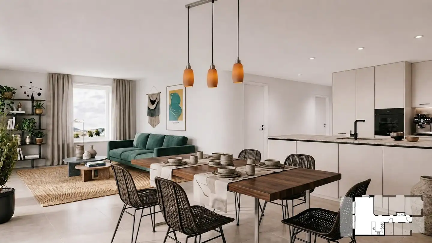 Appartement à louer - Wartstrasse 11, 9244 Niederuzwil