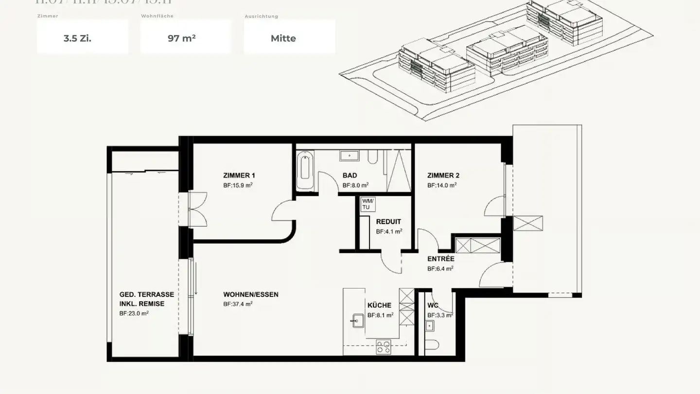 Appartement à louer - Wartstrasse 13, 9244 Niederuzwil - Photo 3