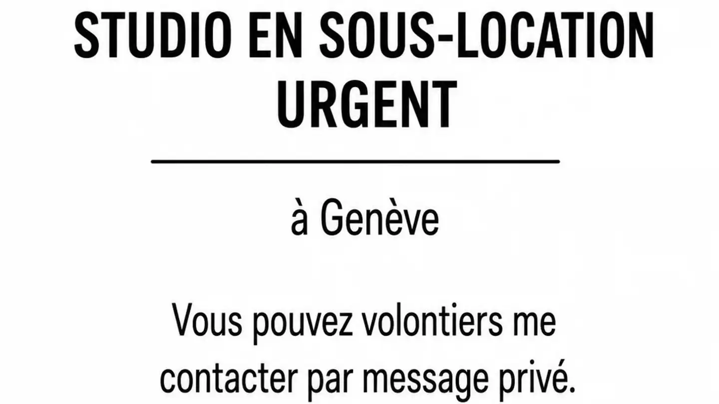 Single room for rent - 1213 Petit-Lancy