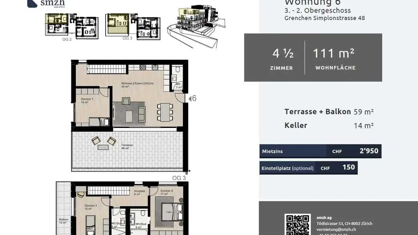 Duplex for rent - Simplonstrasse, 2540 Grenchen - Photo 2