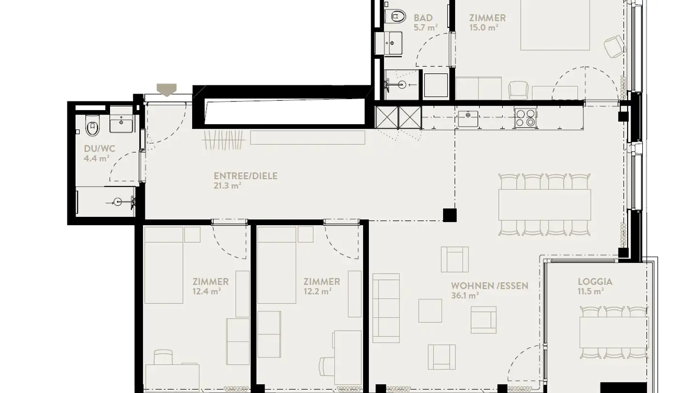 Appartement à louer - Leutschenbachstrasse 30, 8050 Zürich - Photo 2