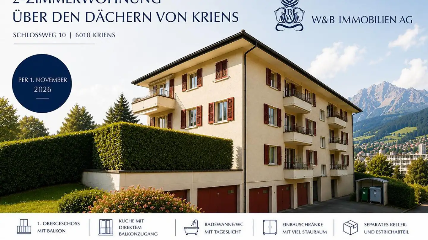 Appartement à louer - Schlossweg 10, 6010 Kriens