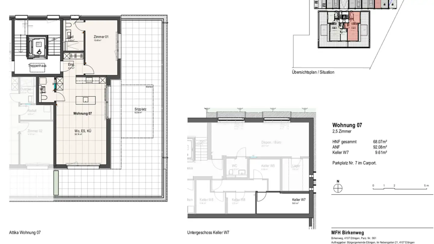 Penthouse mieten - Birkenweg 1, 4107 Ettingen - Foto 4