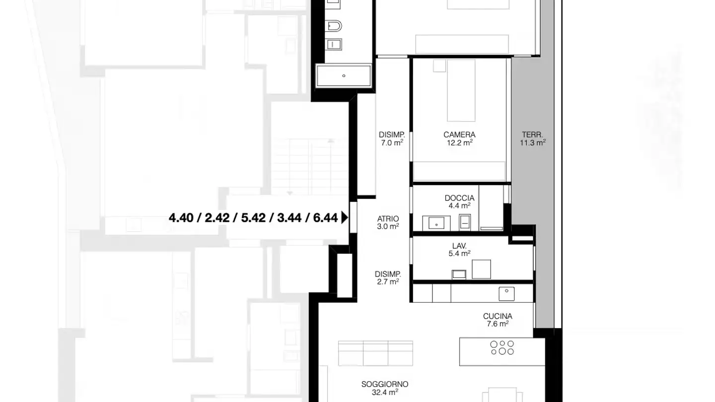 Appartement à louer - Via Rinaldo Simen 40, 6648 Minusio