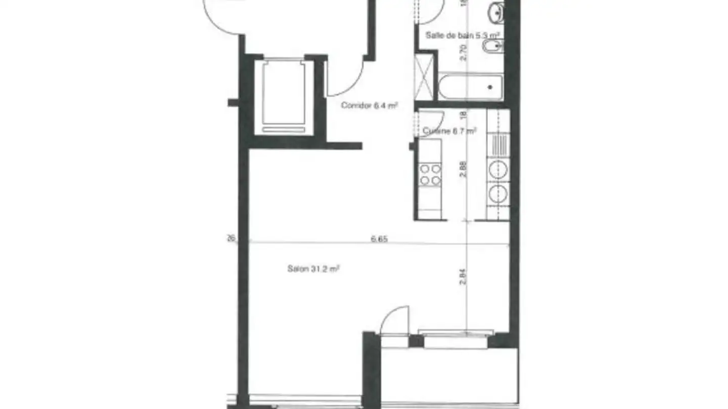 Wohnung mieten - Avenue du Midi 15, 1700 Fribourg - Foto 4