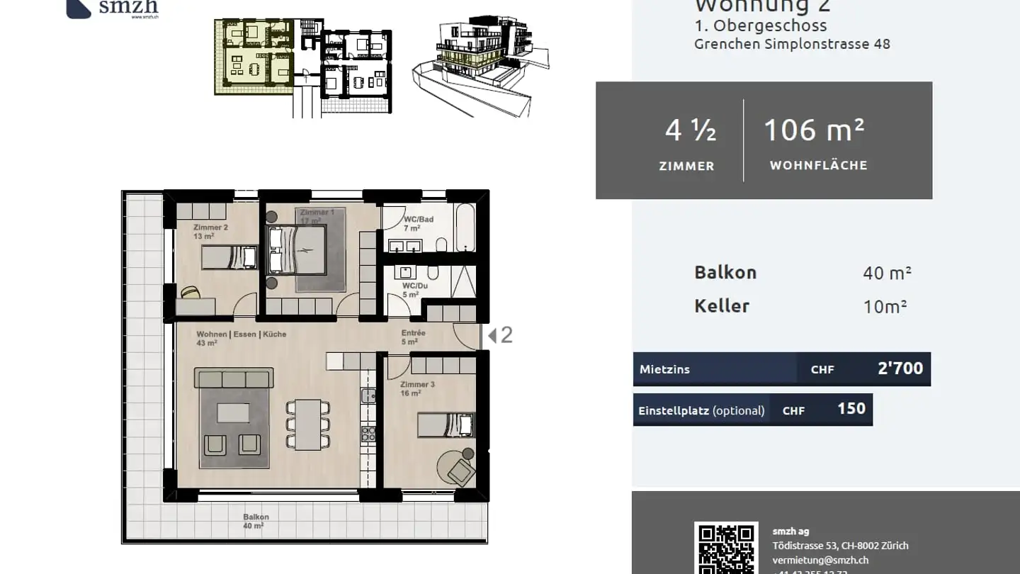 Wohnung mieten - Simplonstrasse 48, 2540 Grenchen - Foto 2