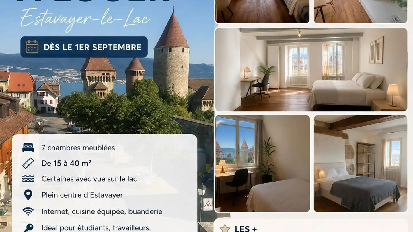 Zimmer mieten - 1470 Estavayer-le-Lac