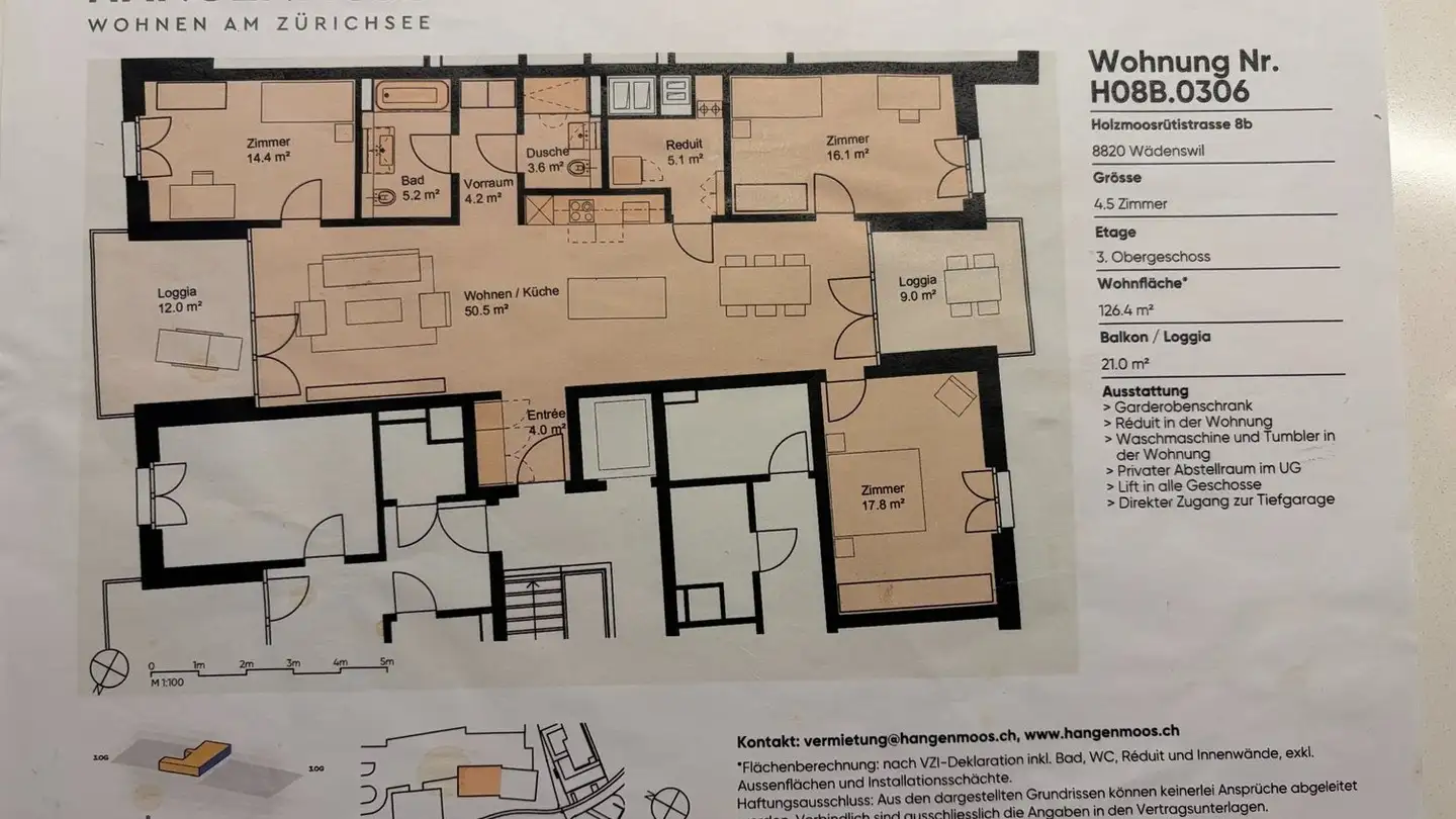 Apartment for rent - Holzmoosrütistrasse 8b, 8820 Wädenswil - Photo 2