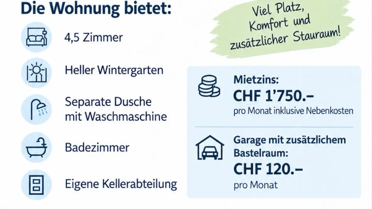 Appartement à louer - Cosenzstrasse 4, 7204 Untervaz