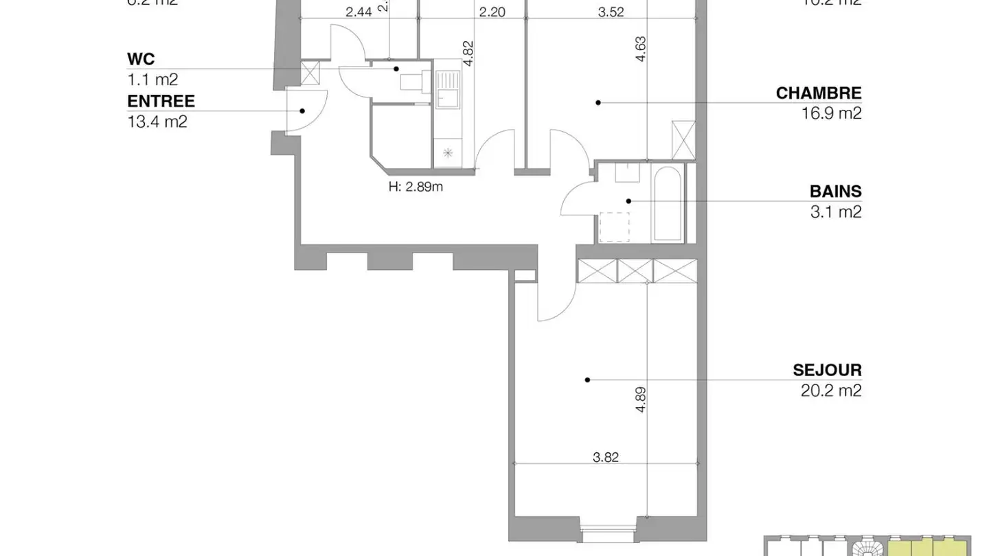 Wohnung mieten - Boulevard Helvétique 21, 1207 Genève