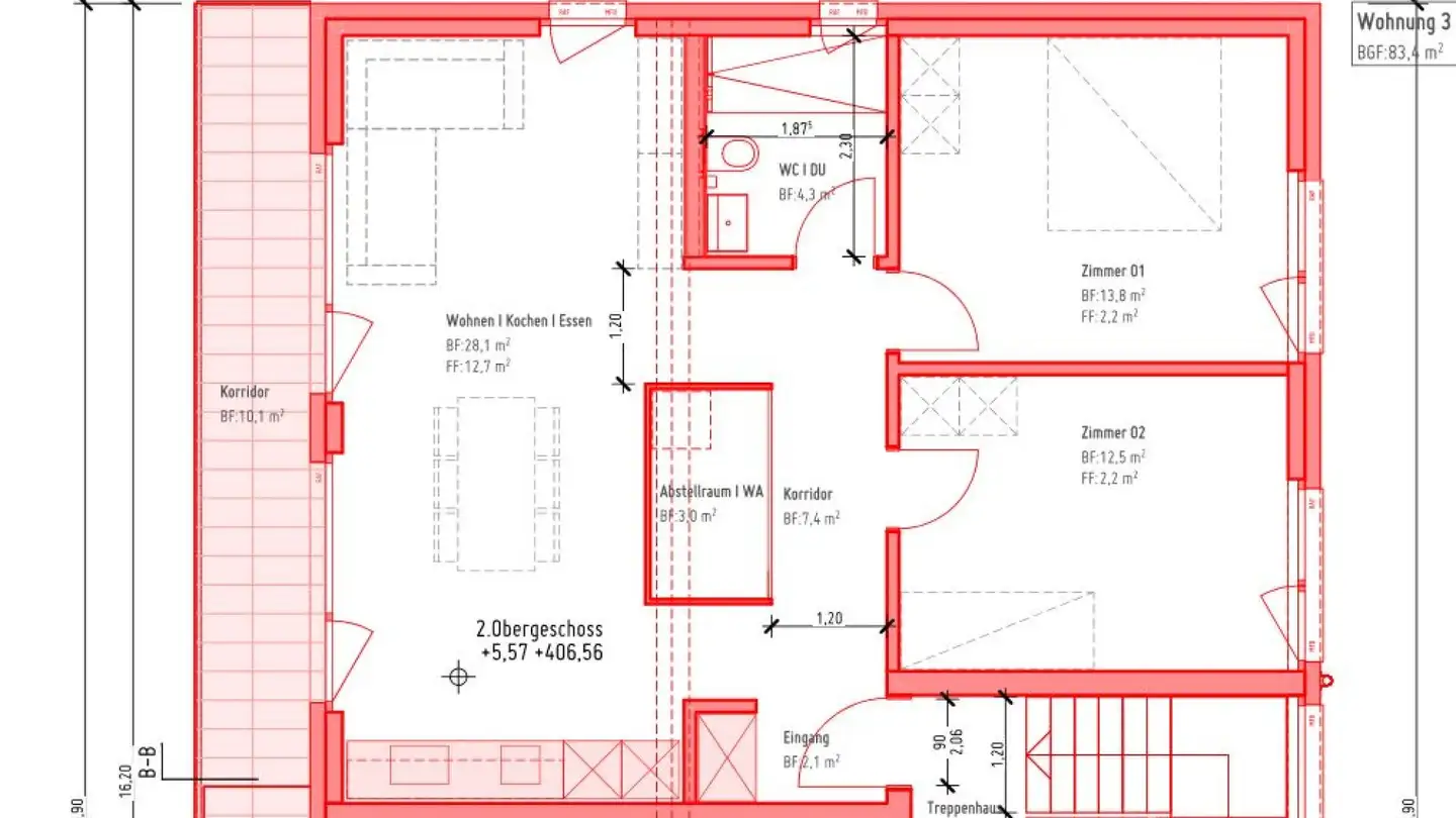 Appartement à louer - Oltnerstrasse 18, 4652 Winznau