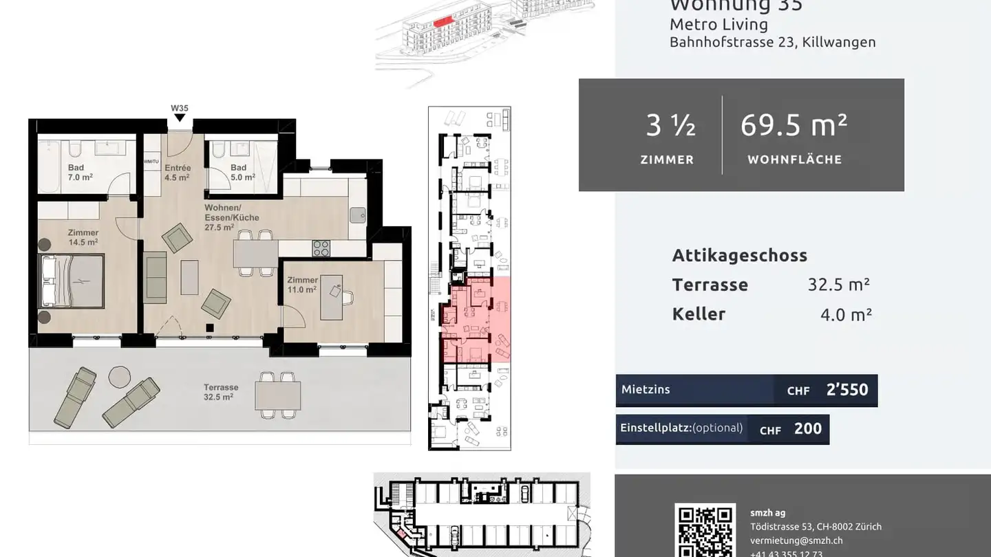 Attico in affitto - Bahnhofstrasse 23, 8956 Killwangen - Foto 2