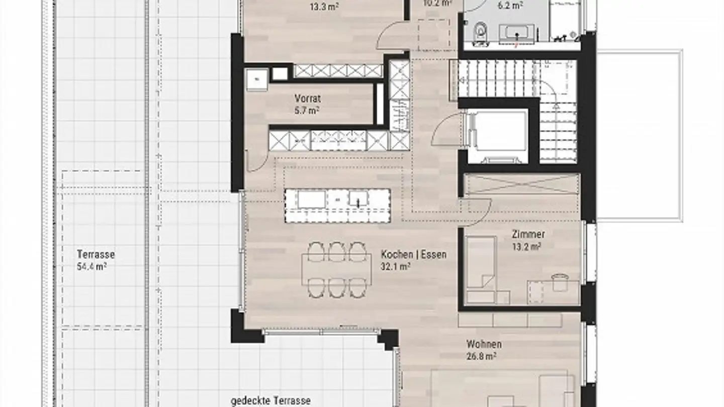 Attique à louer - Dorfstrasse 22a, 6262 Langnau b. Reiden