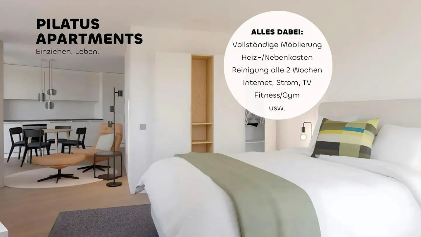 Möblierte Wohnung mieten - Am Mattenhof 1, 6010 Kriens - Foto 4