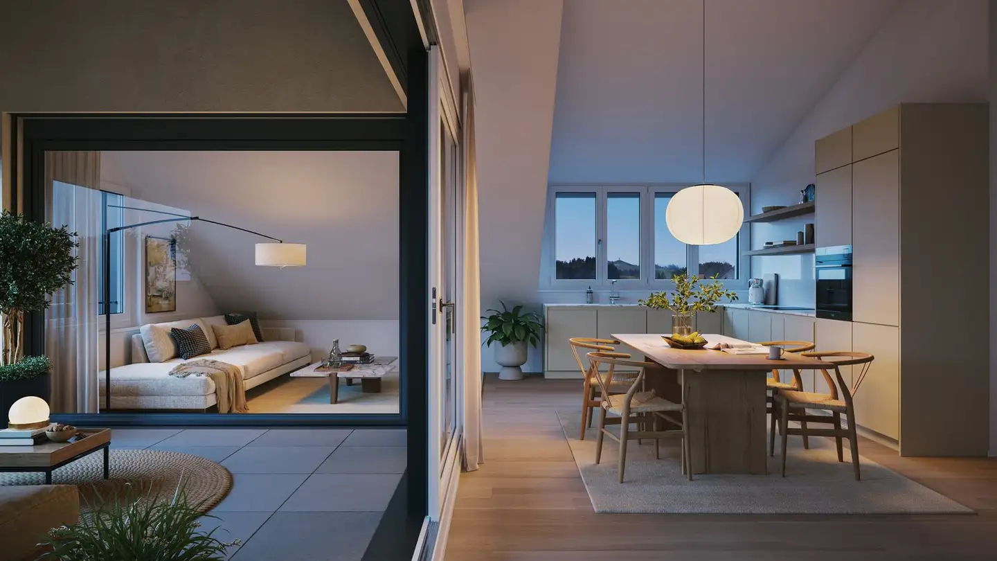 Attique à louer - Hüttnerstrasse 15, 8824 Schönenberg ZH