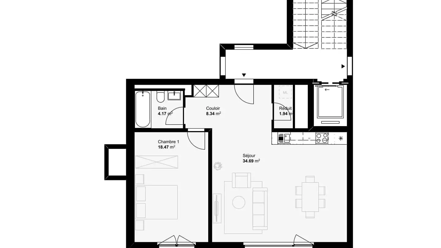 Appartamento in vendita - Rue Des Prélards, 2088 Cressier NE - Foto 2