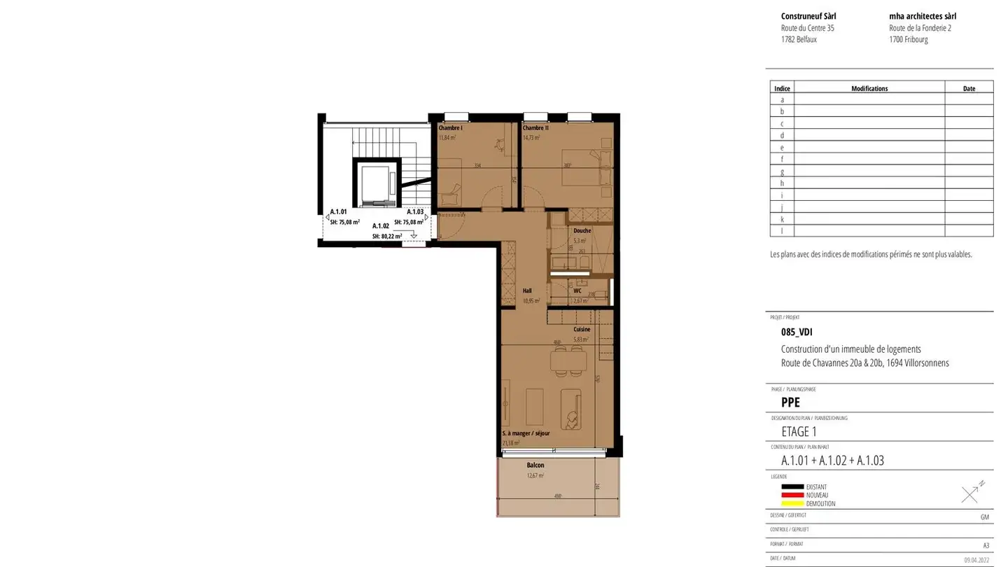 Wohnung mieten - Route De Chavannes 20a, 1694 Orsonnens
