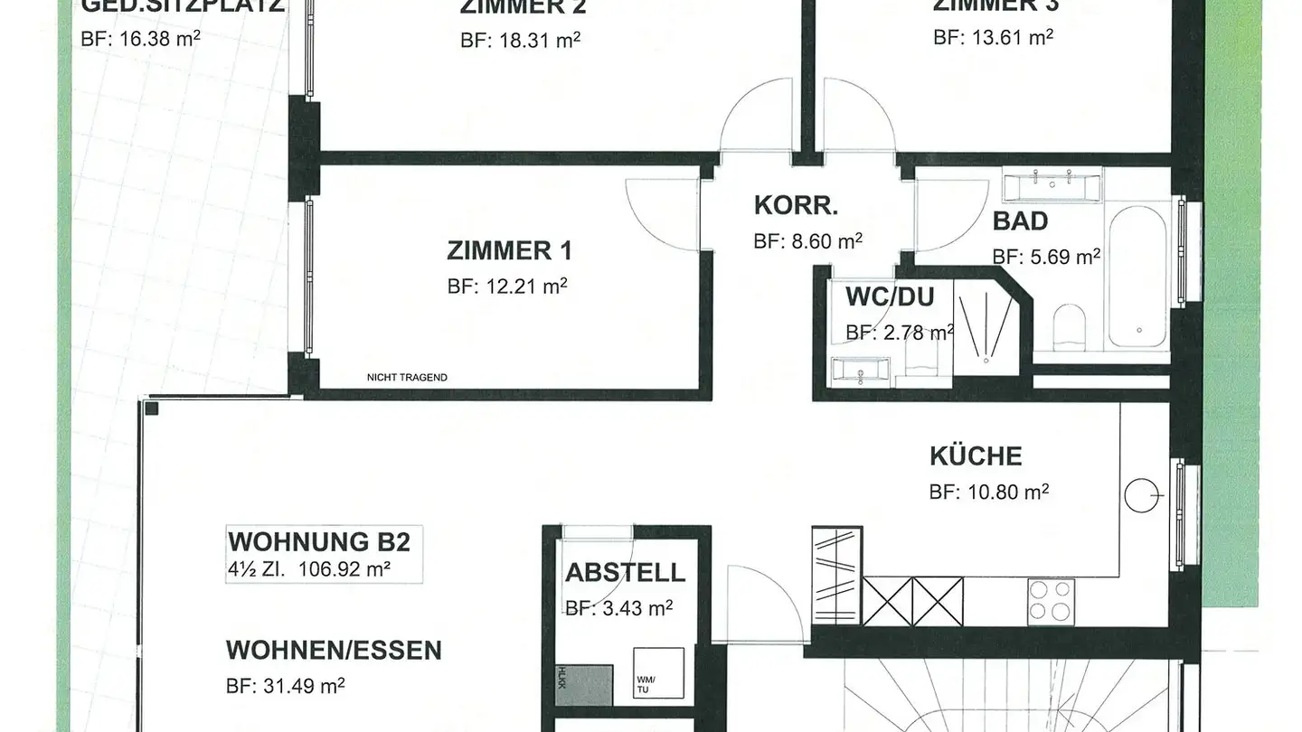 Wohnung mieten - Mitteldorfstrasse 4, 5704 Egliswil - Foto 2