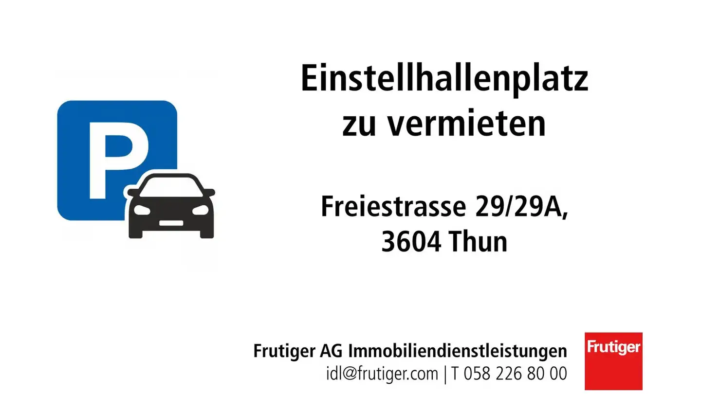 Parkplatz im Freien mieten - Freiestrasse 41, 3604 Thun
