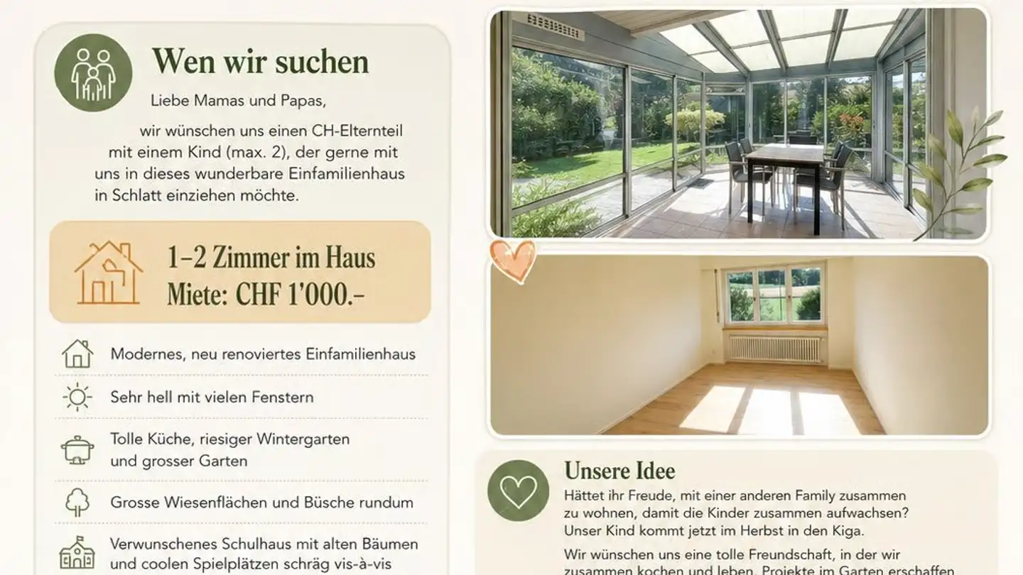 Single room for rent - Waltensteinerstrasse 60, 8418 Schlatt ZH - Photo 2