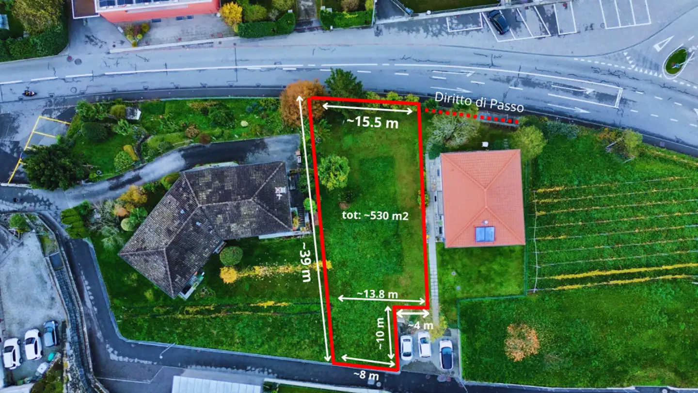 Terrain constructible à vendre - 6656 Golino