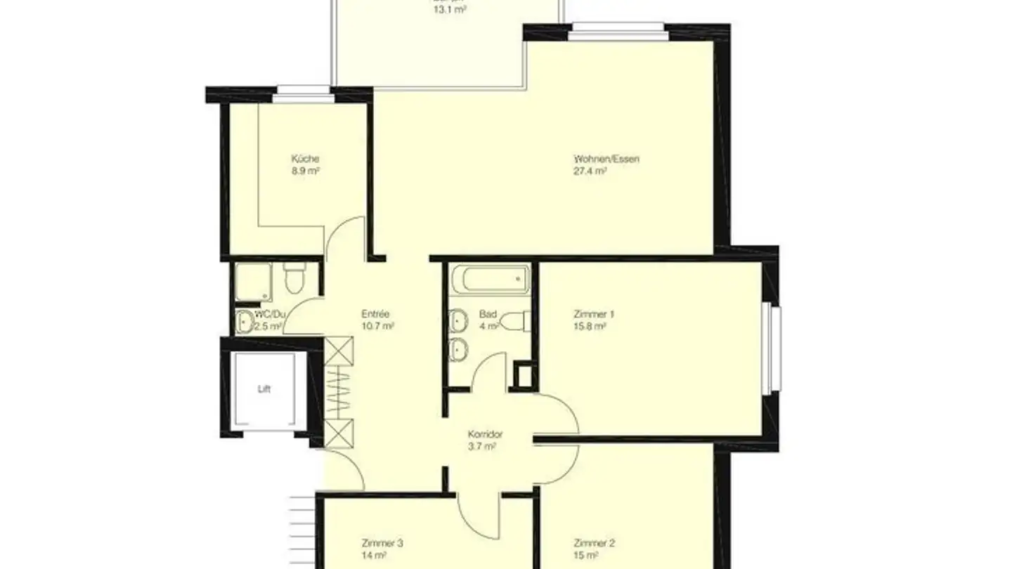 Wohnung mieten - Hubelstrasse 12, 6012 Obernau - Foto 2
