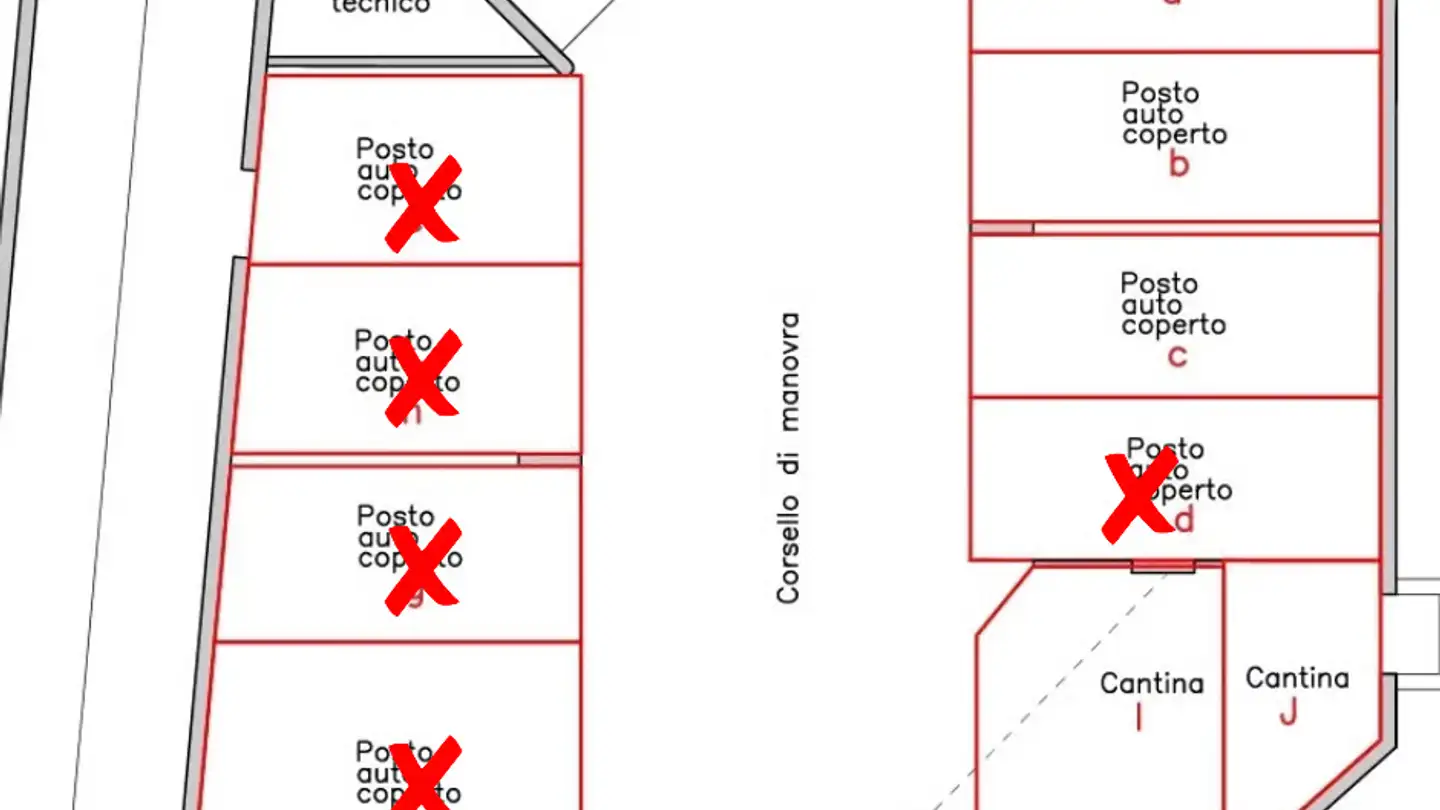 Überdachter Parkplatz mieten - Viale Filippo Reina, 6982 Agno - Foto 4