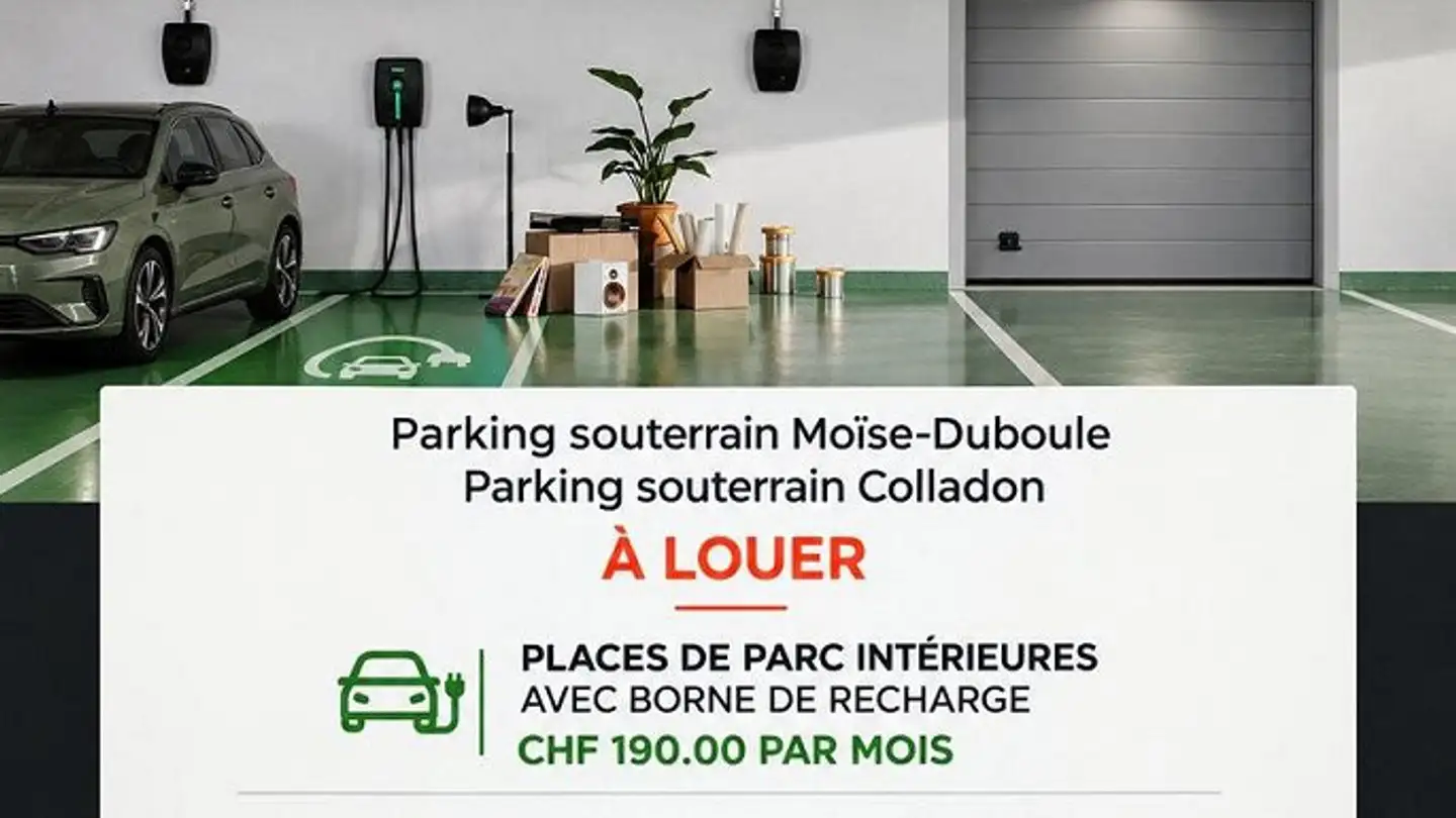 Place de parking souterraine à louer - Chemin du Champ-d'Anier 15, 1209 Genève