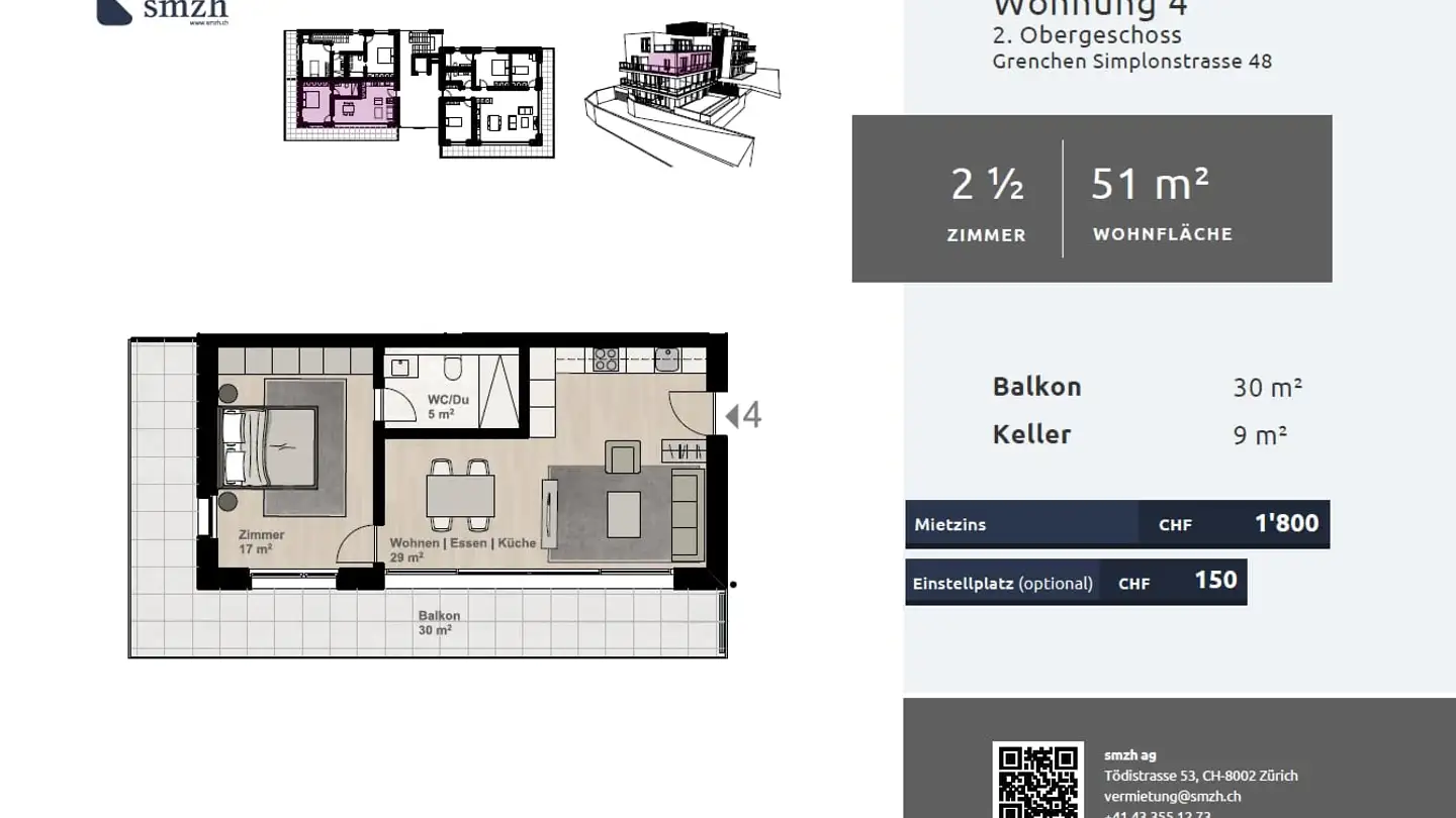 Appartement à louer - Simplonstrasse 48, 2540 Grenchen - Photo 2