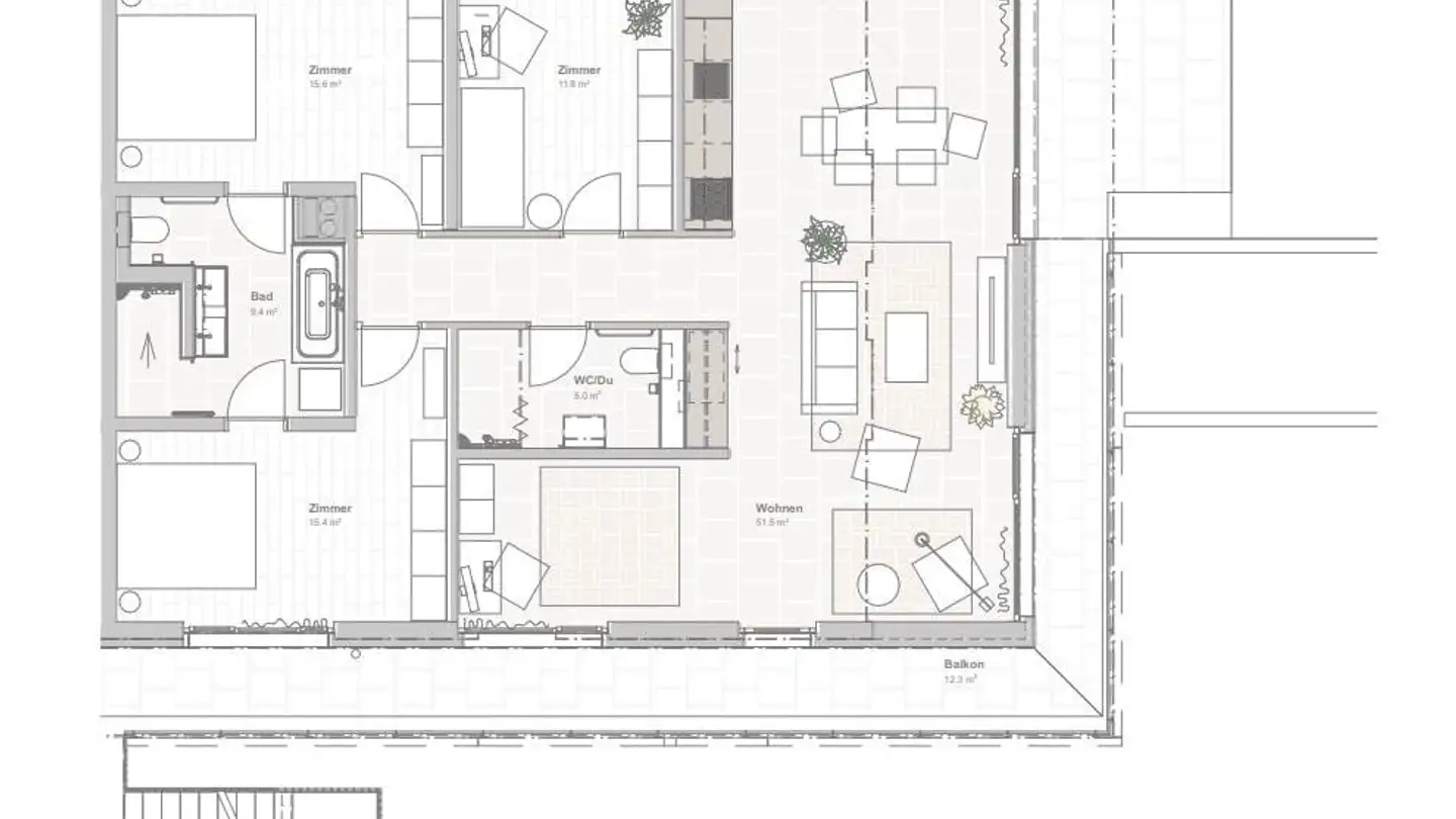 Wohnung mieten - Buechenstrasse 24, 8174 Stadel b. Niederglatt - Foto 2