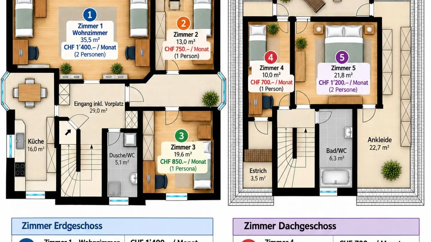 Single room for rent - 6020 Emmenbrücke - Photo 2