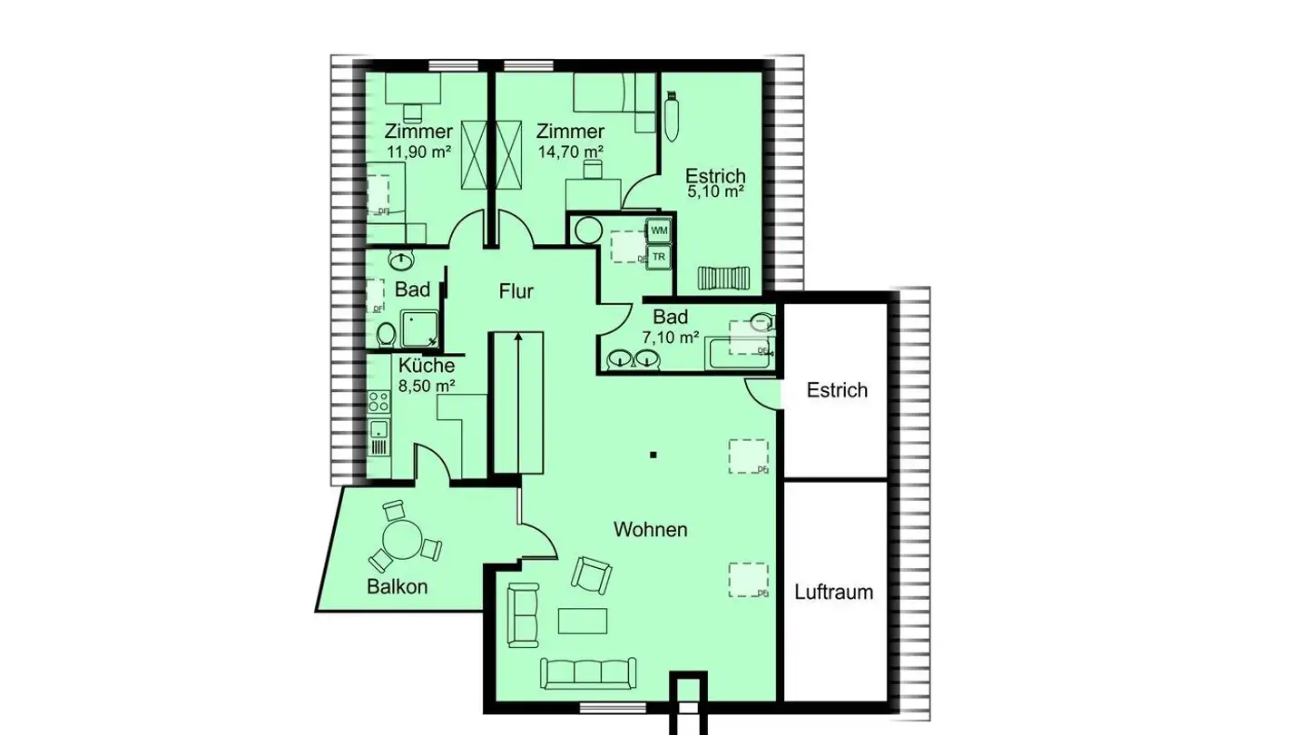 Attic flat for rent - Datteboolweg, 5426 Lengnau AG
