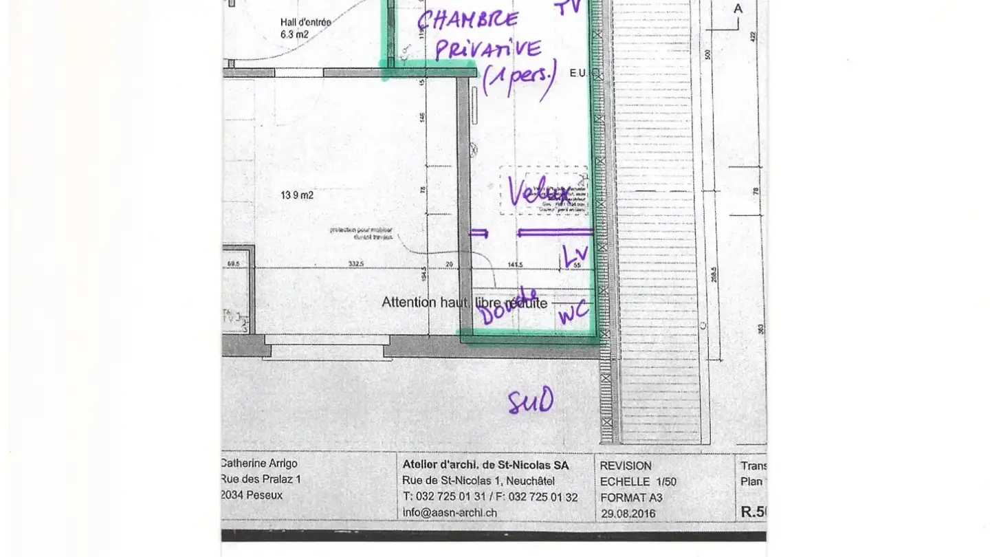 Chambre à louer - Rue Des Pralaz 1, 2034 Peseux - Photo 4