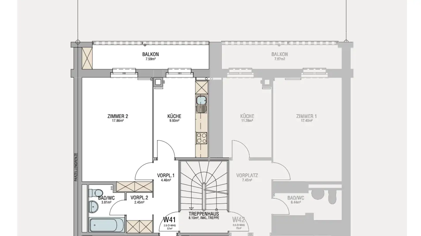 Wohnung mieten - Froburgstrasse 14, 4052 Basel - Foto 3