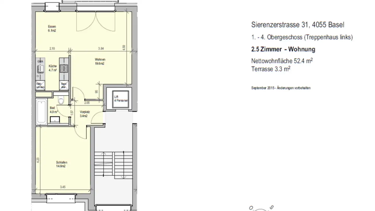 Appartement à louer - Sierenzerstrasse 31, 4055 Basel - Photo 4