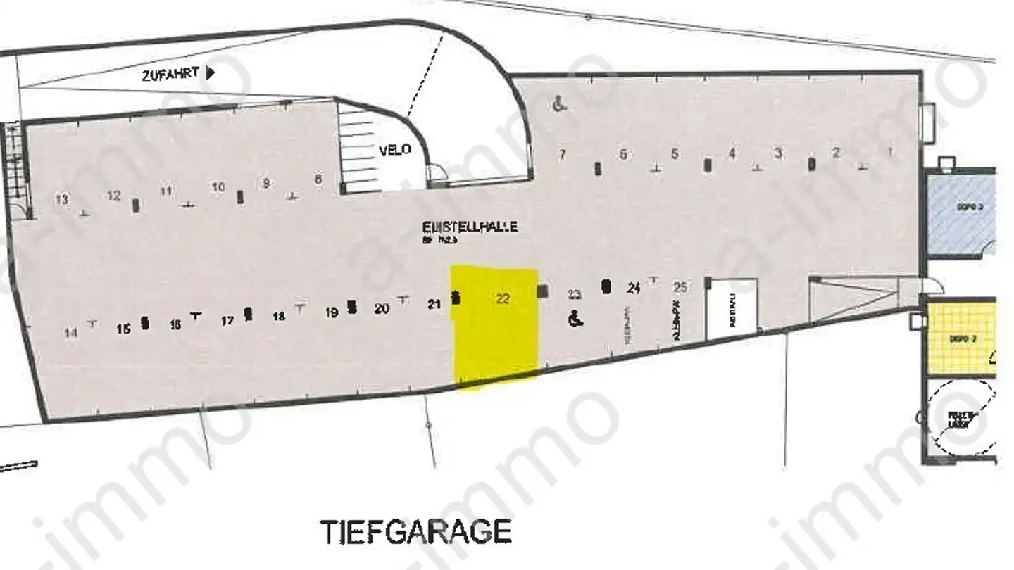 Tiefgaragenstellplatz mieten - Stumpenbachstrasse, 5734 Reinach AG