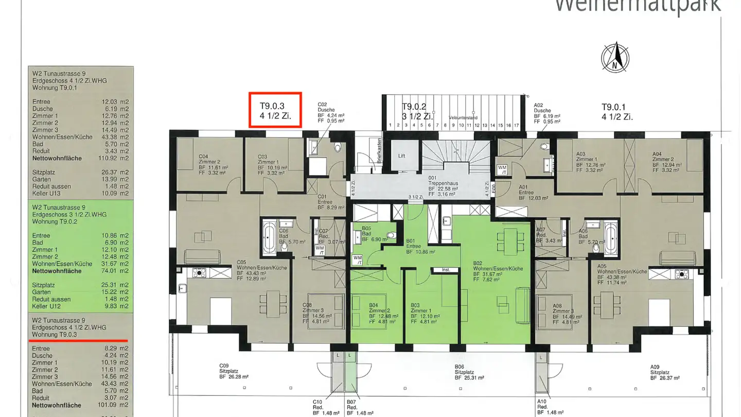 Wohnung mieten - Tunaustrasse 9, 5734 Reinach AG - Foto 4
