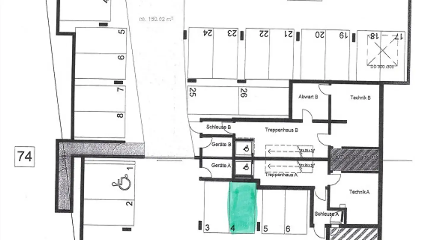 Underground parking space for rent - Eisenburgstrasse 12, 8854 Siebnen