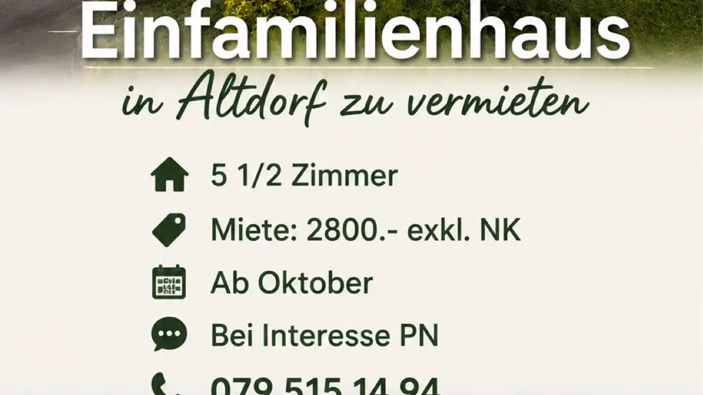 Casa singola in affitto - 6460 Altdorf UR