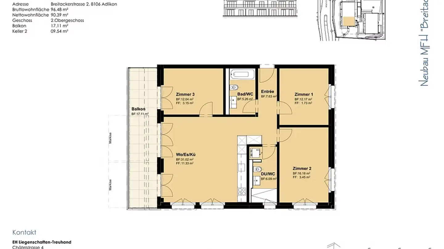 Appartamento in affitto - Breitackerstrasse 2, 8106 Adlikon b. Regensdorf - Photo 3